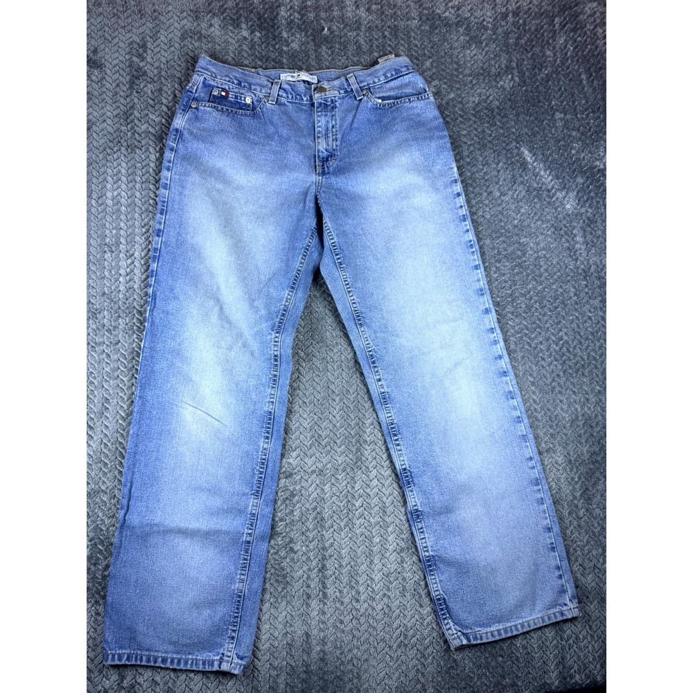 Tommy Hilfiger Jeans Womens 10 Blue Denim Light Wash High Rise Straight Leg